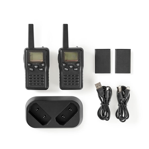 Nedis WLTK1010BK tvåvägsradio 8 kanaler 446 MHz Svart