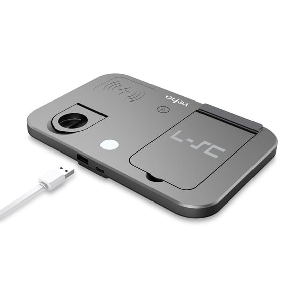 Veho DS-7 Qi Silver Trådlös laddning Snabb laddning inomhus