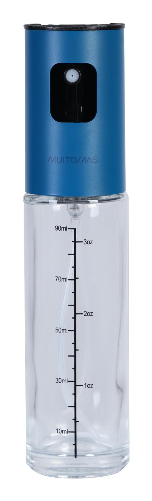 Muitomas OILSPRAY100MLBL olie/eddike beholder 0,1 L Flaske Glas, Plast Transparent, Blå