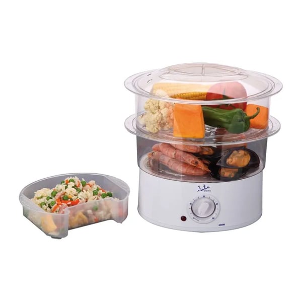 JATA CV200 ångkokare 2 korgar Fristående 400 W Transparent, Vit