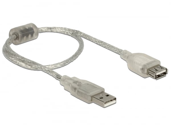 Miniatyrbillede 1 af 2: DeLOCK 82244 USB-kabel USB 2.0 0,3 m USB A 0,48 Gbit/sek. Transparent