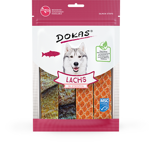 Dokas 203787 koiran ja kissan herkkupala Koira Välipala Lohi 100 g