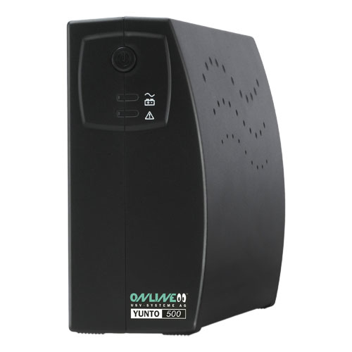 ONLINE USV-Systeme YUNTO 500 UPS-enhed Interaktivt indgangsstik 0,5 kVA 300 W 3 AC stikkontakt(er)