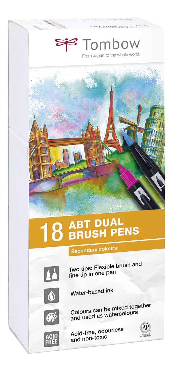 Tombow ABT-18P-2 stiftpennor Fin 18 styck
