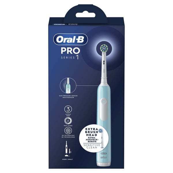Miniatyrbild 3 av 8: Oral-B Pro Series 1 Vuxen Oscillerande tandborste Blå, Vit