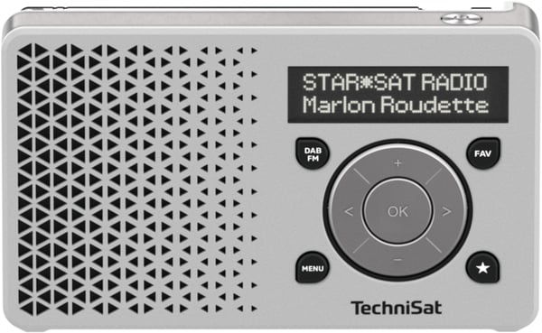 TechniSat DigitRadio 1 Kannettava Digitaalinen Hopea, Valkoinen