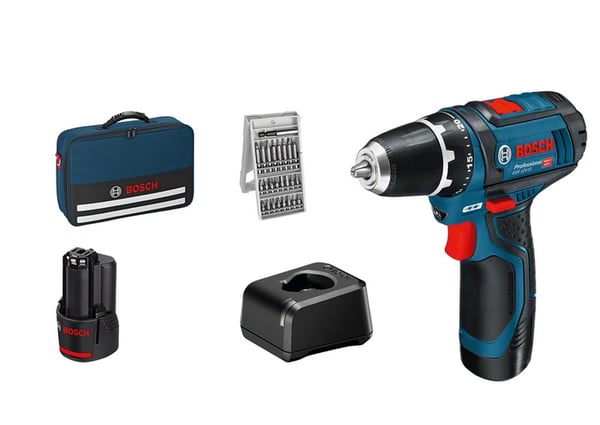 Bosch GSR 12V-15 Professional 1300 rpm Sort, Blå