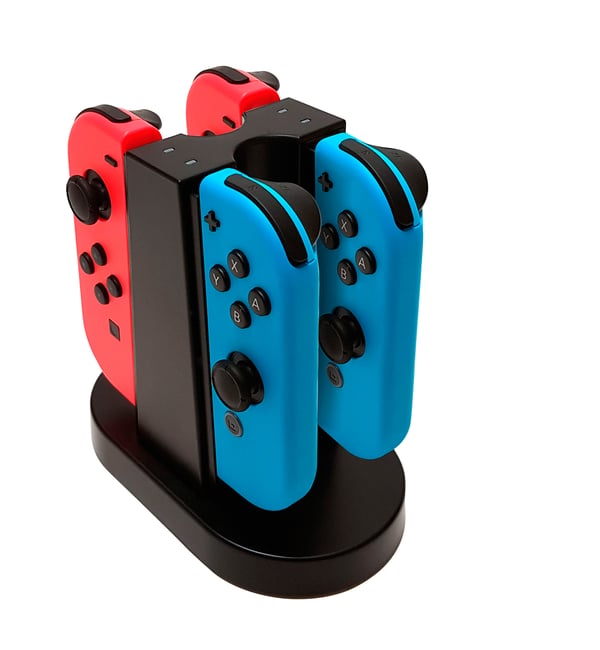 Miniatyrbillede 1 af 2: Bigben Interactive SWITCHQUADCHARGER oplader til mobil enhed Spillekontroller Sort USB Indendørs