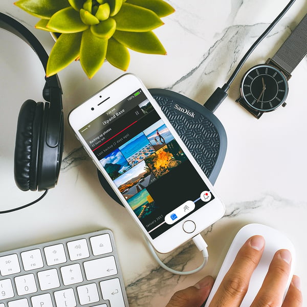 Miniatyrbild 11 av 23: SanDisk iXpand Base Smartphone, Surfplatta Svart, Silver ﻿DC Snabb laddning inomhus