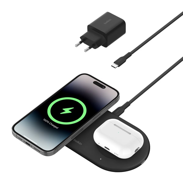 Miniatyrbillede 3 af 5: Belkin WIZ021VFBK ladestation organisator Fritstående Plast Sort