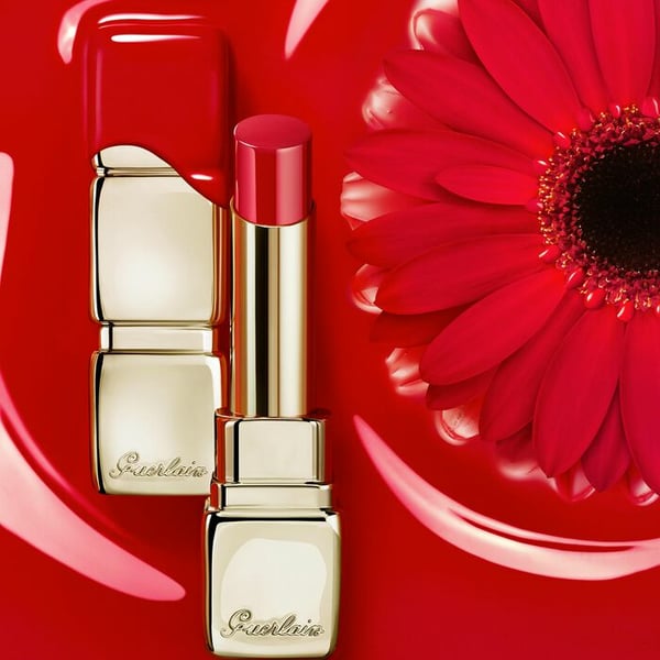 Miniatyrbild 5 av 5: Guerlain KissKiss Shine Bloom 3,2 g 519 Floral Brick