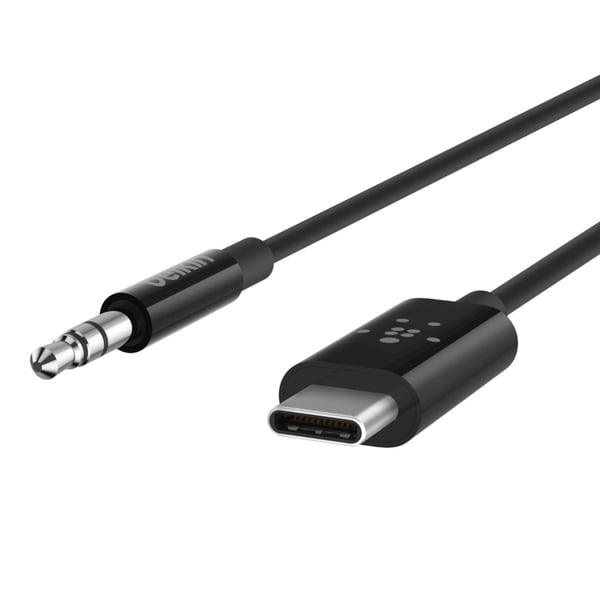 Miniatyrbild 3 av 6: Belkin RockStar™ 3.5mm Audio Cable with USB-C™ Connector ljudkabel USB C 3,5mm Svart