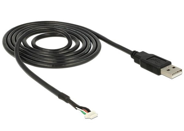 Miniatyrbillede 1 af 3: DeLOCK USB 2.0 A M / 5 pin V5 1.5m kabel til kamera 1,5 m Sort