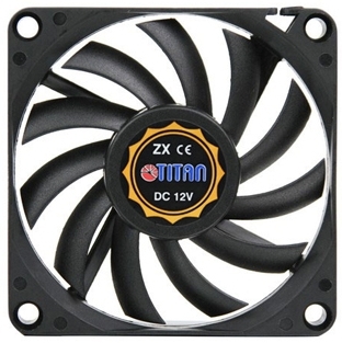 Titan TFD-7010M12Z kylsystem för dator Datorväska Fan 7 cm Svart