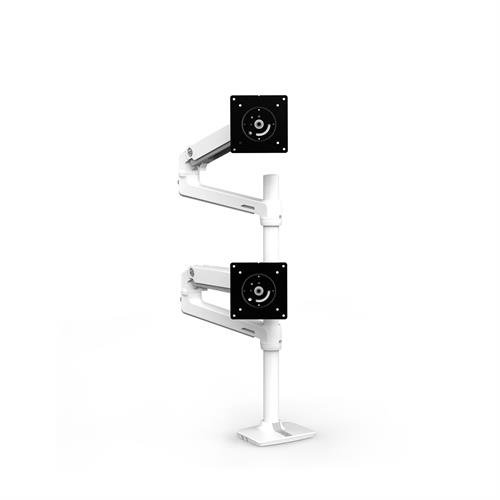 Miniatyrbillede 1 af 4: Ergotron LX Series LX Dual Stacking Arm 101,6 cm (40") Skrivebord Hvid