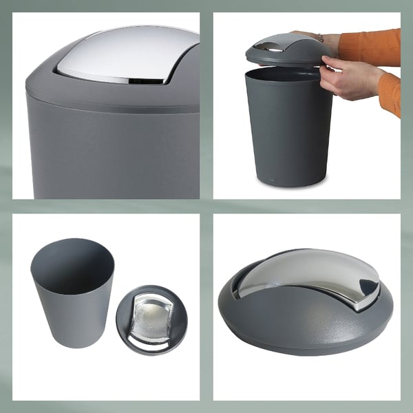 Miniatyrbild 2 av 3: Kela Marta 1,7 l Rund Plast Grå, Rostfritt stål