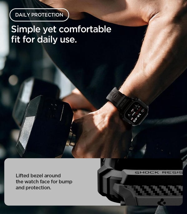 Spigen Rugged Armor Pro Boks Sort Termoplastisk polyurethan (TPU)