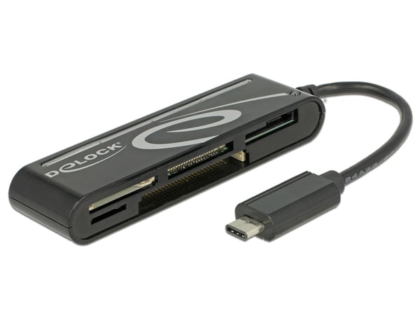 Miniatyrbild 1 av 2: DeLOCK 91739 kortläsare USB 2.0 Svart