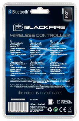 Ardistel 023616 spil-controller Sort, Blå, Rød Bluetooth Gamepad Analog/digital Playstation 3