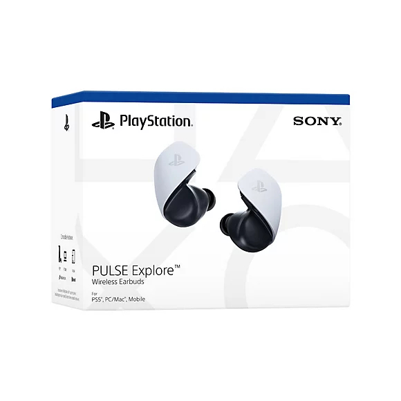 Sony PULSE Explore Headset Trådløs I ørerne Spil Bluetooth Sort, Hvid
