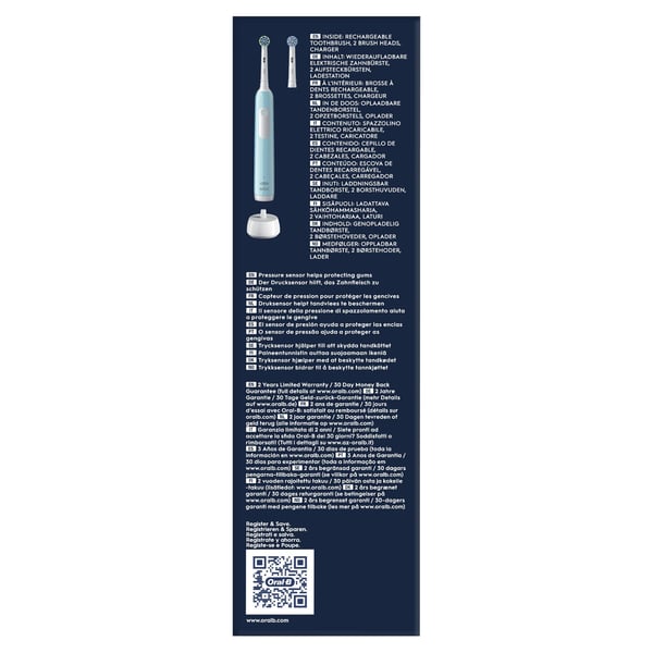 Oral-B Pro Series 1 Vuxen Oscillerande tandborste Blå, Vit