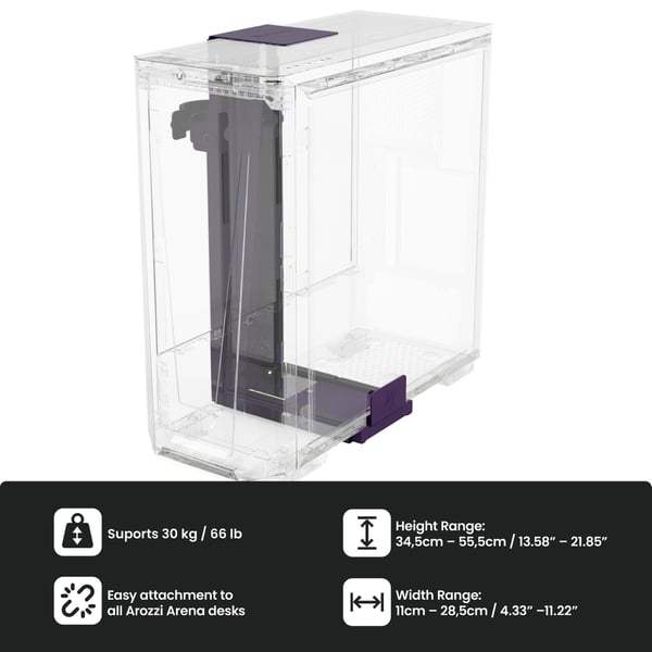 Arozzi AZ-PCMOUNT-PP allt-i-ett-fästen och stativ för dator/arbetsstation 30 kg Lila