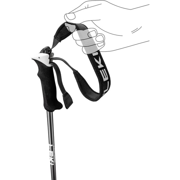 Miniatyrbillede 2 af 4: LEKI Elite LADY WS skistav 125 cm Sort, Rød, Hvid Aluminium