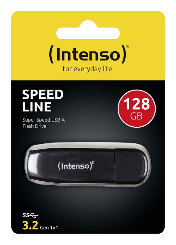 Pikkukuva 2 / 3: Intenso Speed Line USB-muisti 128 GB USB A-tyyppi 3.2 Gen 1 (3.1 Gen 1) Musta