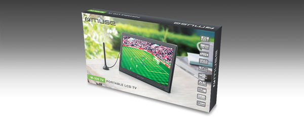 Miniatyrbillede 3 af 4: Muse M-335 TV Bærbart tv Sort 25,6 cm (10.1") TFT