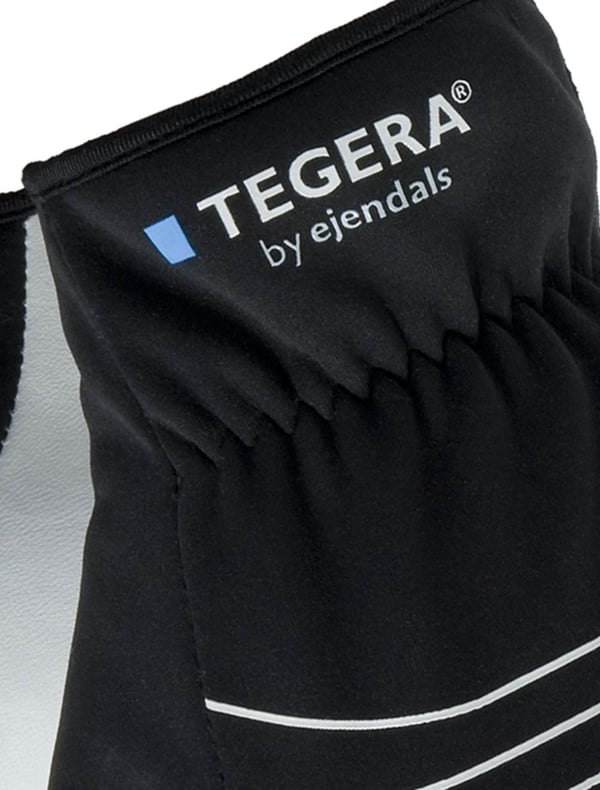 Miniatyrbillede 2 af 2: Ejendals TEGERA 294 Værkstedshandsker Sort, Hvid Latex, Læder, Polyester