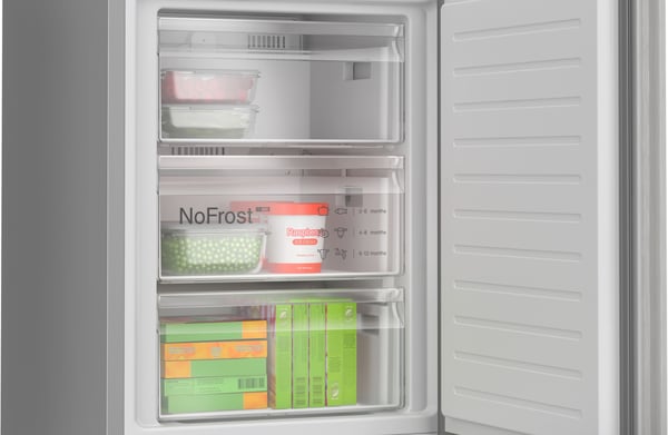 Bosch Serie 4 KGN392LAG køle-/fryseskab Fritstående 363 L Metallic