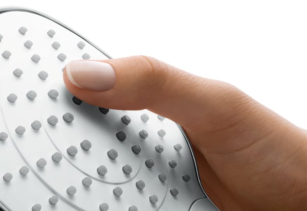 Miniatyrbillede 3 af 6: Hansgrohe Croma Select E Håndholdt bruserhoved Krom, Hvid