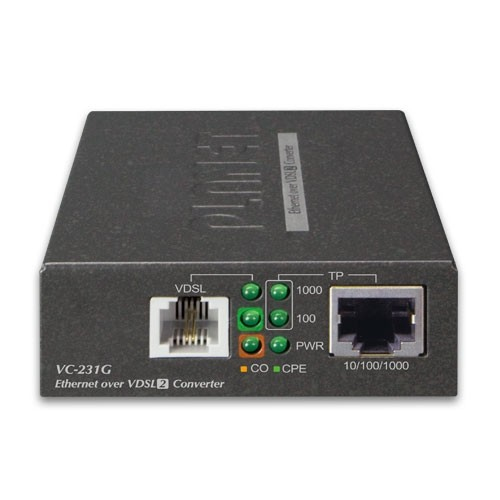 Miniatyrbillede 2 af 2: PLANET VC-231G netværksomformer til medie 1000 Mbit/s Sort