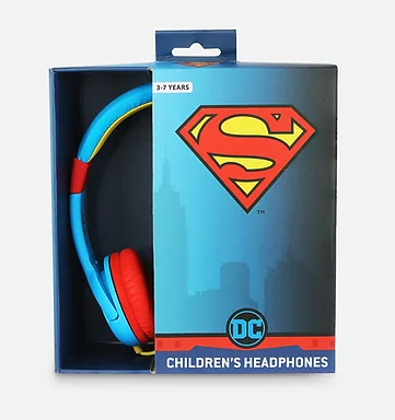 Miniatyrbillede 2 af 5: OTL Technologies DC Comics Superman Man of Steel Hovedtelefoner Ledningsført Headset Musik Blå, Rød, Gul