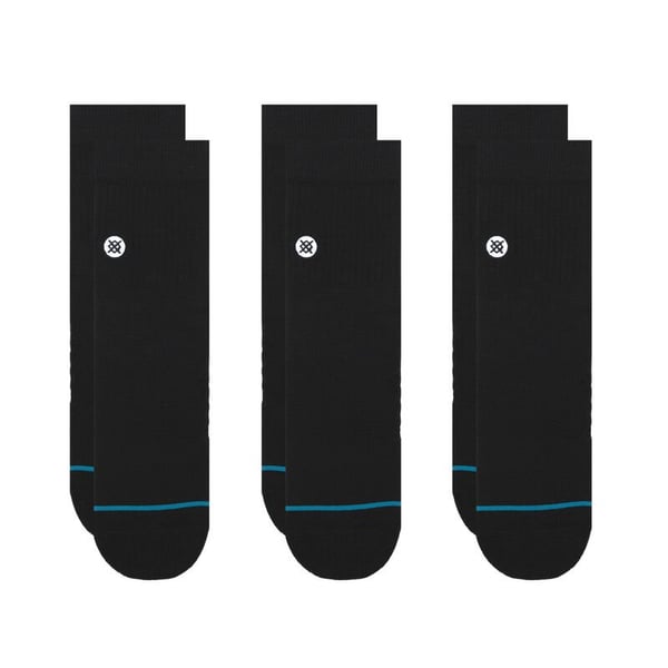 Miniatyrbild 1 av 2: Stance Icon Quarter 3 Pack Crew-sockar Svart 3 par