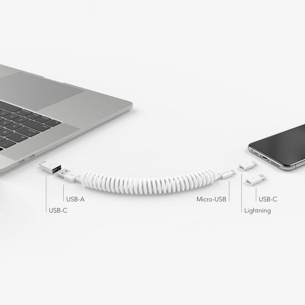 Miniatyrbild 3 av 3: Vonmählen allroundo MFI USB-kablar USB 2.0 0,5 m USB A Micro-USB B Vit