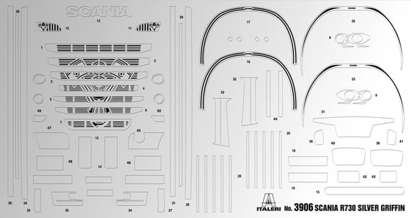 Italeri 3906 Rekka-/Täysperävaunumalli Kokoamispakkaus 1:24