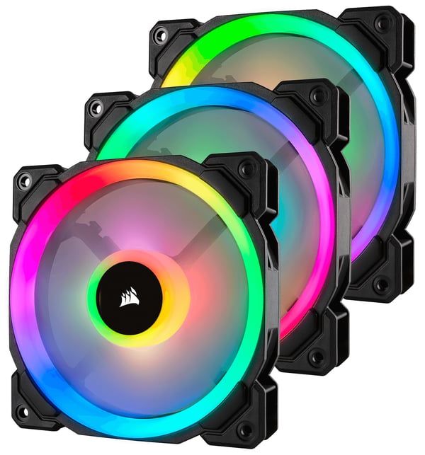Pikkukuva 1 / 20: Corsair LL120 RGB Tietokonekotelo Tuuletin 12 cm Musta, Valkoinen
