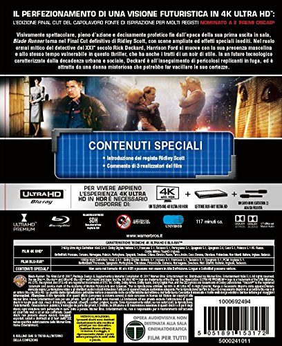 Pikkukuva 2 / 2: Warner Home Video Blade Runner The Final Cut (4K Ultra HD + Blu-Ray) Englanti, Italia
