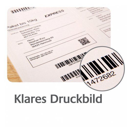 Miniatyrbillede 3 af 4: Avery 8017-300 selvklæbende etiket Rektandel Permanent Hvid 1200 stk