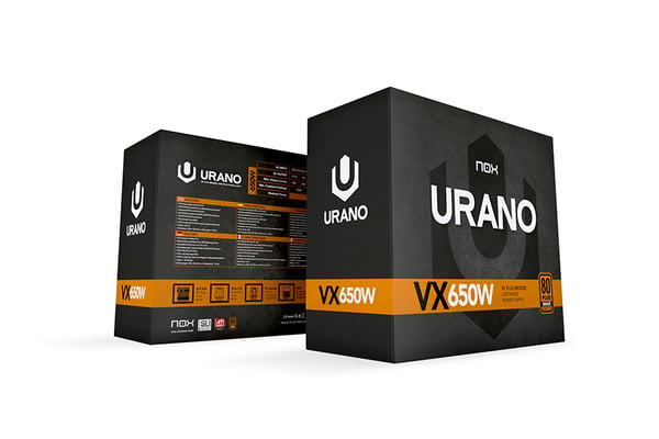 Miniatyrbillede 2 af 10: NOX Urano VX Bronze Edition enhed til strømforsyning 650 W 20+4 pin ATX ATX Sort, Orange