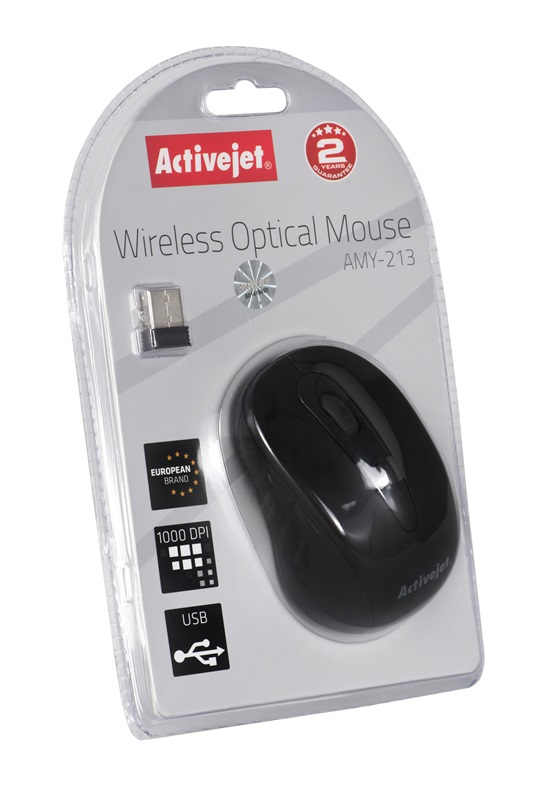 Activejet AMY-213 hiiri Office Molempikätinen Langaton RF Optinen 1600 DPI