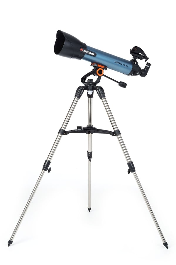 Celestron Inspire 100AZ Refraktor 241x Sort, Blå