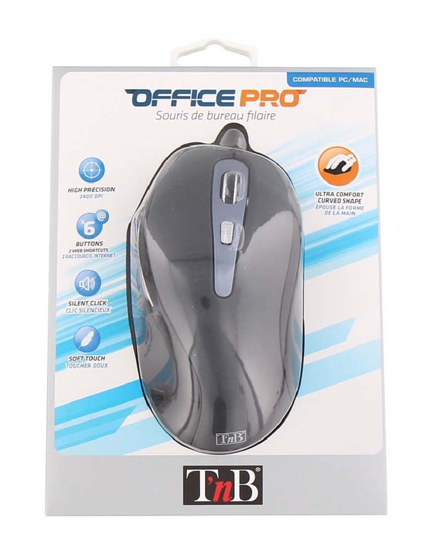 Pikkukuva 3 / 3: T'nB MOFFICE hiiri Office Oikeakätinen USB A-tyyppi Optinen 2400 DPI