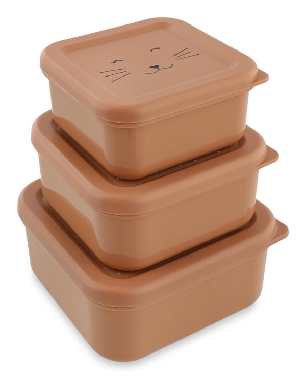 TRIXIE Mrs. Cat Frokostbokssæt Polyethylen med lav densitet (LDPE), Polypropylen (PP) Brun 3 stk