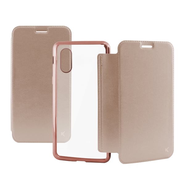 Ksix B0938FU88DR mobiltelefon etui 11,9 cm (4.7") Folie Roseguld, Transparent