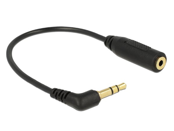 DeLOCK 0.17m 2.5mm/3.5mm ljudkabel 0,17 m 3,5mm 2,5mm Svart