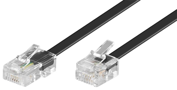 Goobay 68579 telefonkabel 15 m Sort