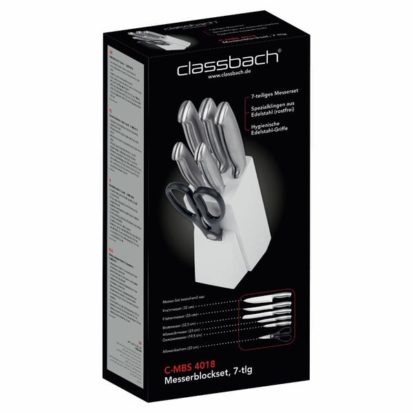 Classbach C-MBS 4018 Rostfritt stål 7 styck Knivuppsättning