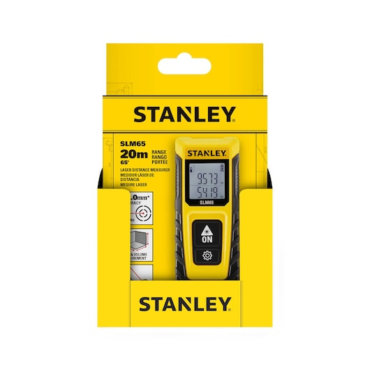 Stanley SLM65 Laserafstandsmåler Sort, Gul 20 m